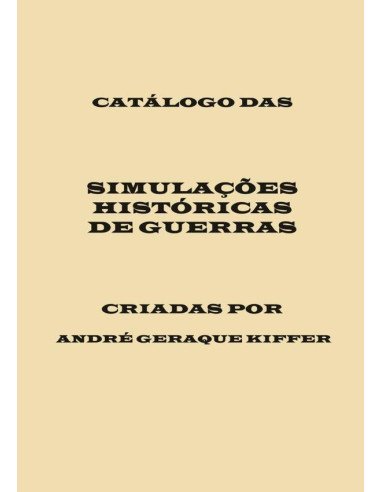 Catálogo Das Simulações Históricas De Guerras, Criadas Por