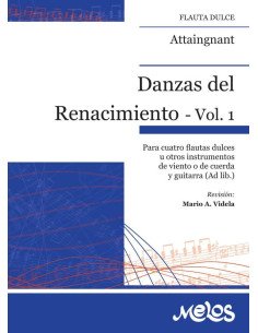 BA13269 - Danzas del Renacimiento - Vol. 1:Para cuatro flautas dulces u otros instrumentos de viento o de cuerda y guitarra (Ad lib.)