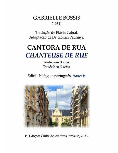 Cantora De Rua (chanteuse De Rue): Edição Bilíngue (português, Français)